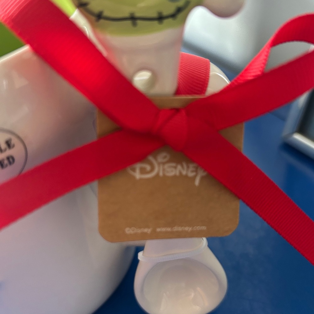 Rae Dunn Disney Lilo & Stitch Festive Hugs Christmas Double Sided Mug with Spoon - Picture 6 of 7